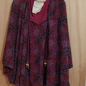 Lyric Janis Joplin Boho Cape Shirt